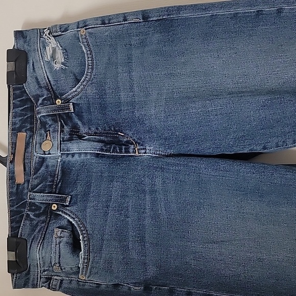 Joes Jeans Size 25 "The Smith" Mid Rise Straight Crop Jeans, Raw Sharkbite Hem - Picture 9 of 11